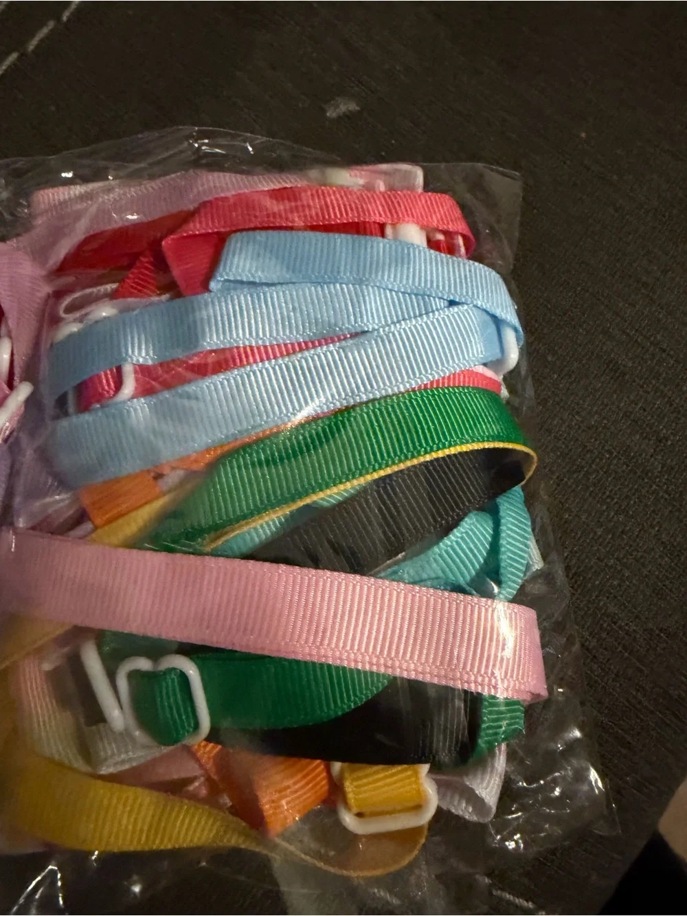 Pet Floral Ribbon Bows 7 pack - Pink Multicolor